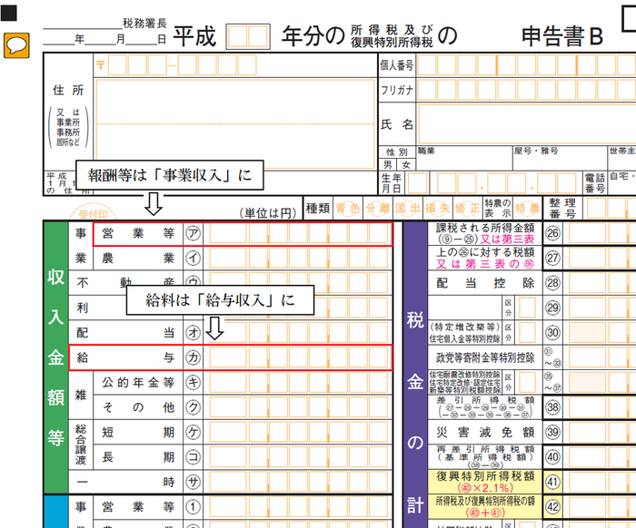 確定 主 個人 申告 事業